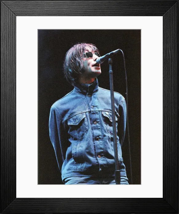 Framed Print : 1996 Oasis, music group, performing on stage, Balloch Castle Country Park Balloch Framed Print : 1996 Oasis, music group, performing on stage, Balloch Castle Country Park Balloch