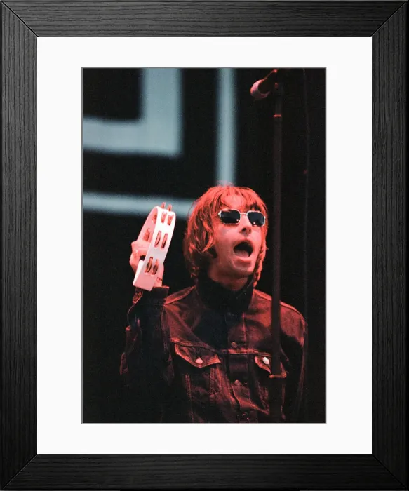 Framed Print : 1996 Oasis, music group, performing on stage, Balloch Castle Country Park Balloch Framed Print : 1996 Oasis, music group, performing on stage, Balloch Castle Country Park Balloch