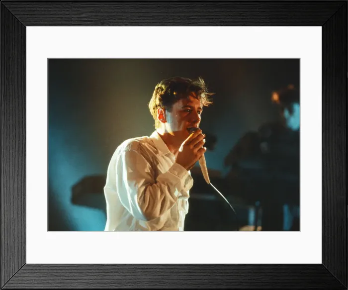 Framed Print : 1984 Simple Minds, music group, performing o stage, Scotland, Circa March 1984 Framed Print : 1984 Simple Minds, music group, performing o stage, Scotland, Circa March 1984