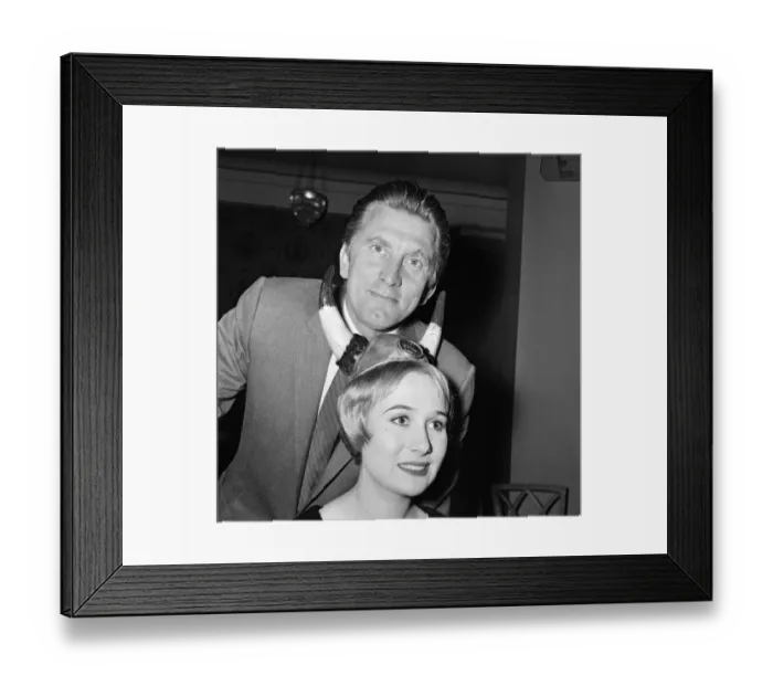 Framed Print : Kirk Douglas with hair creations by Riche of Hay Hill, inspired by his latest film Framed Print : Kirk Douglas with hair creations by Riche of Hay Hill, inspired by his latest film