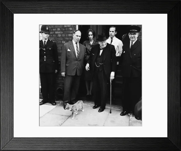 Framed Print : Winston Churchill pictured on his final visit to the House of Commons Framed Print : Winston Churchill pictured on his final visit to the House of Commons
