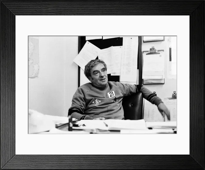 Framed Print : John Neal, Manager, Chelsea Football Club, Pictured at his office, Stamford Bridge