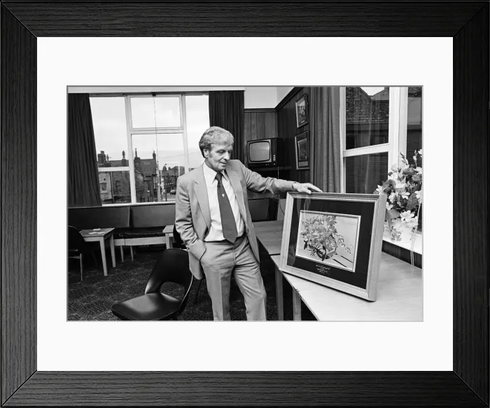 Framed Print : John Neal, Manager, Middlesbrough Football Club, Pictured at his office, Ayresome Park Framed Print : John Neal, Manager, Middlesbrough Football Club, Pictured at his office, Ayresome Park