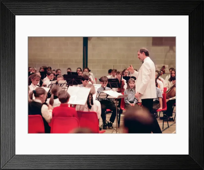 Framed Print : Guisborough schools carol concert. North Yorkshire, 9th December 1994 Framed Print : Guisborough schools carol concert. North Yorkshire, 9th December 1994
