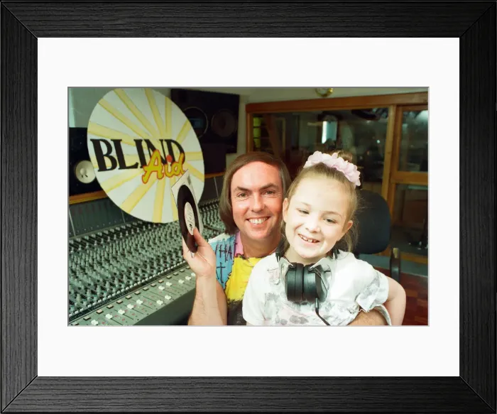 Framed Print : Dave Hill, guitarist from Slade, at Rich Bitch recording studios in Selly Oak recording a Framed Print : Dave Hill, guitarist from Slade, at Rich Bitch recording studios in Selly Oak recording a