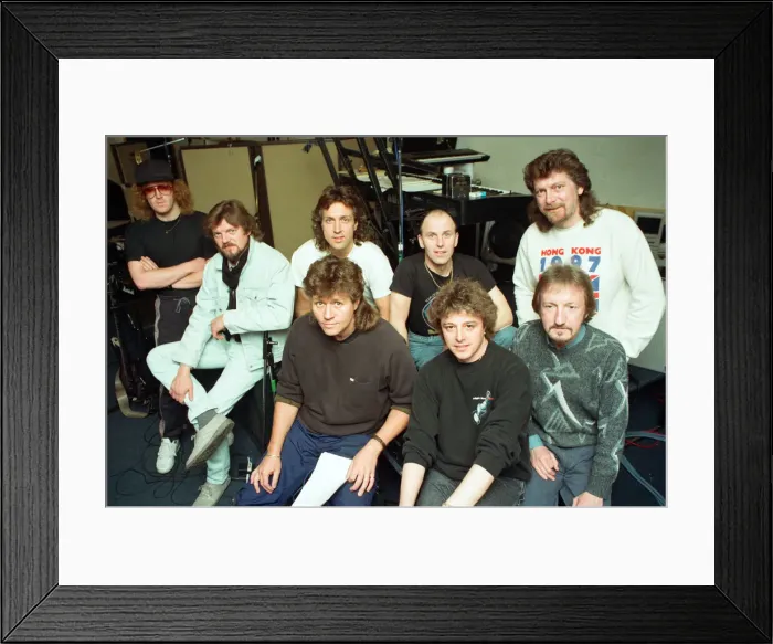 Framed Print : The Electric Light Orchestra Part 2, rehearsing at Rich Bitch studios in Selly Oak Framed Print : The Electric Light Orchestra Part 2, rehearsing at Rich Bitch studios in Selly Oak