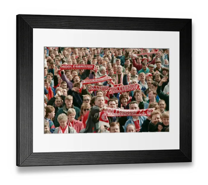 Framed Print : Fans during the Wolverhampton Wanderers v Middlesbrough match