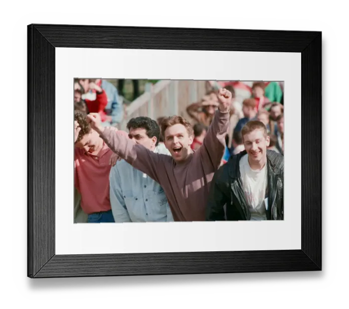 Framed Print : Fans during the Wolverhampton Wanderers v Middlesbrough match