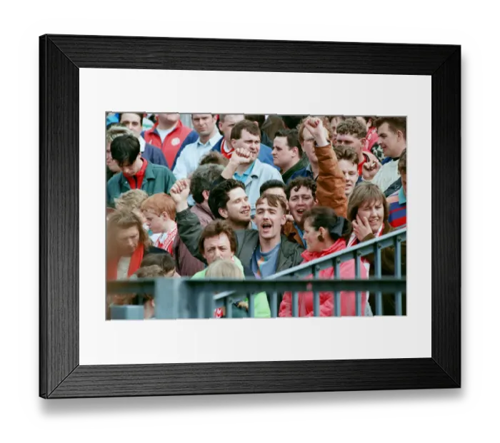 Framed Print : Fans during the Wolverhampton Wanderers v Middlesbrough match
