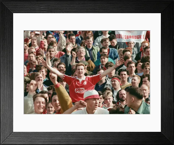 Framed Print : Fans during the Wolverhampton Wanderers v Middlesbrough match Framed Print : Fans during the Wolverhampton Wanderers v Middlesbrough match