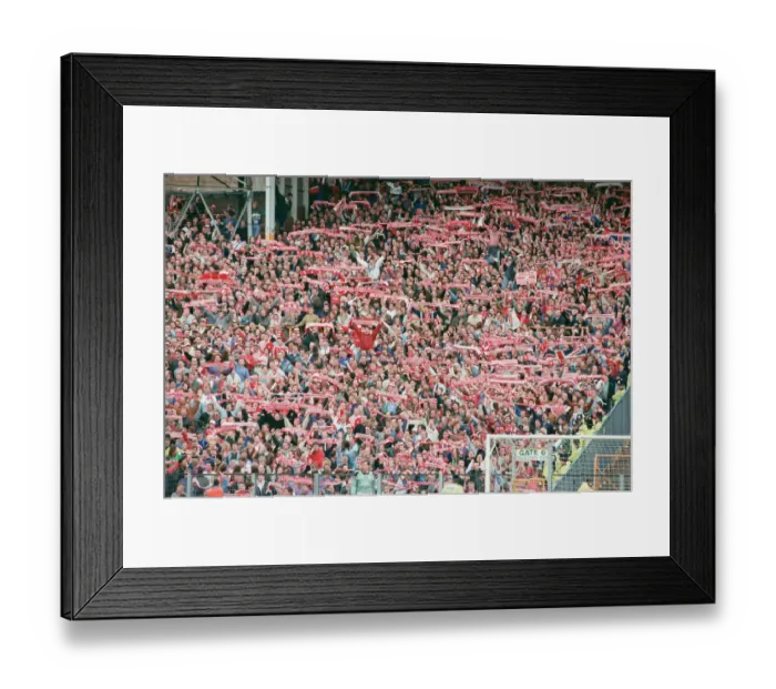 Framed Print : Fans during the Wolverhampton Wanderers v Middlesbrough match