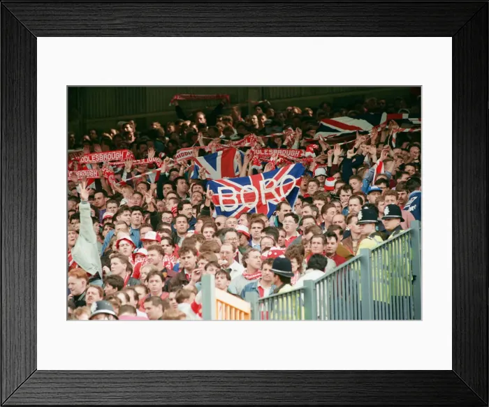 Framed Print : Fans during the Wolverhampton Wanderers v Middlesbrough match Framed Print : Fans during the Wolverhampton Wanderers v Middlesbrough match