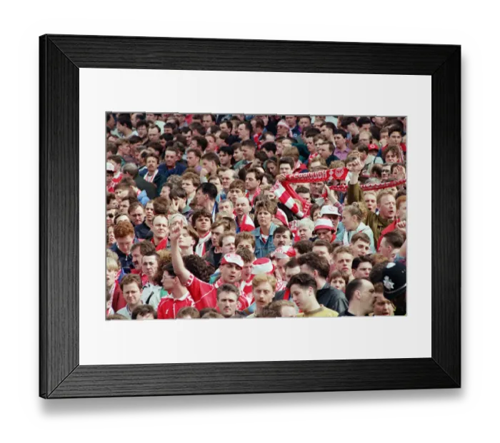 Framed Print : Fans during the Wolverhampton Wanderers v Middlesbrough match