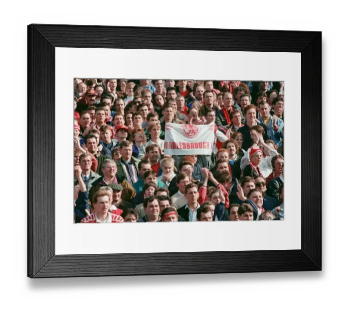 Framed Print : Fans during the Wolverhampton Wanderers v Middlesbrough match