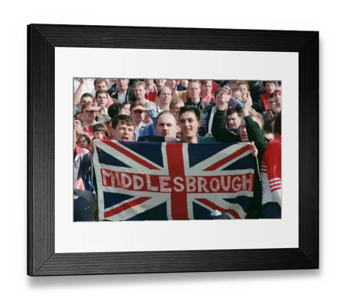 Framed Print : Fans during the Wolverhampton Wanderers v Middlesbrough match