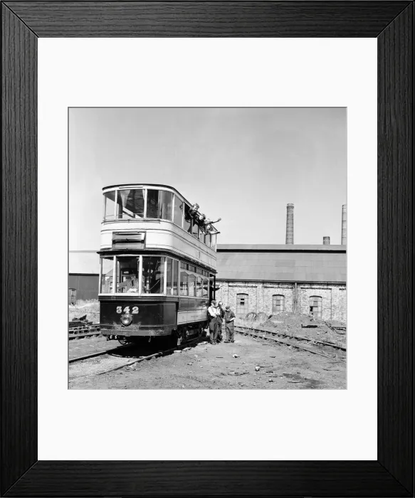 Framed Print : Double Decker Tramcar No. 342 at Consett, County Durham, England, 13th July 1967 Framed Print : Double Decker Tramcar No. 342 at Consett, County Durham, England, 13th July 1967