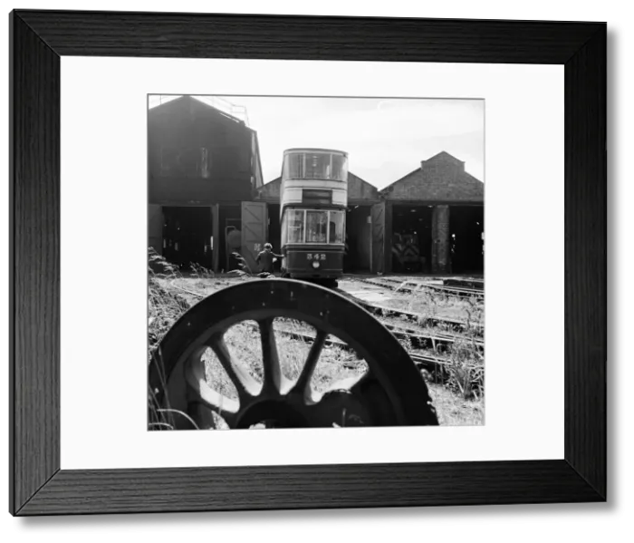 Framed Print : Double Decker Tramcar No. 342 at Consett, County Durham, England, 13th July 1967 Framed Print : Double Decker Tramcar No. 342 at Consett, County Durham, England, 13th July 1967