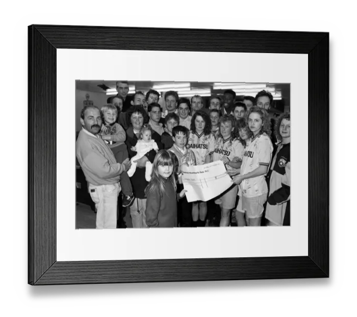 Framed Print : A charity football match between two teams from Rawthorpe Youth Club raised about &pound