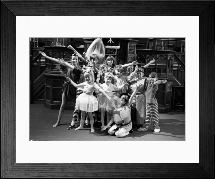 Framed Print : Members of the childrens drama group at Honley Trinity Church pictured during a Framed Print : Members of the childrens drama group at Honley Trinity Church pictured during a