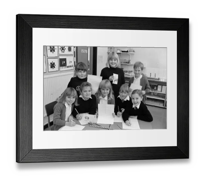 Framed Print : Pupils of a Golcar school are setting up a historic link with the USSR Framed Print : Pupils of a Golcar school are setting up a historic link with the USSR