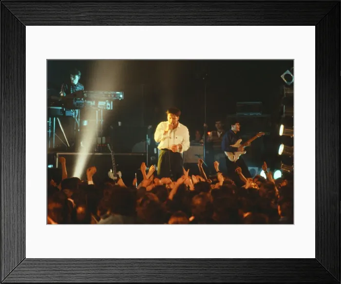 Framed Print : 1984 Simple Minds, music group, performing o stage, Scotland, Circa March 1984 Framed Print : 1984 Simple Minds, music group, performing o stage, Scotland, Circa March 1984