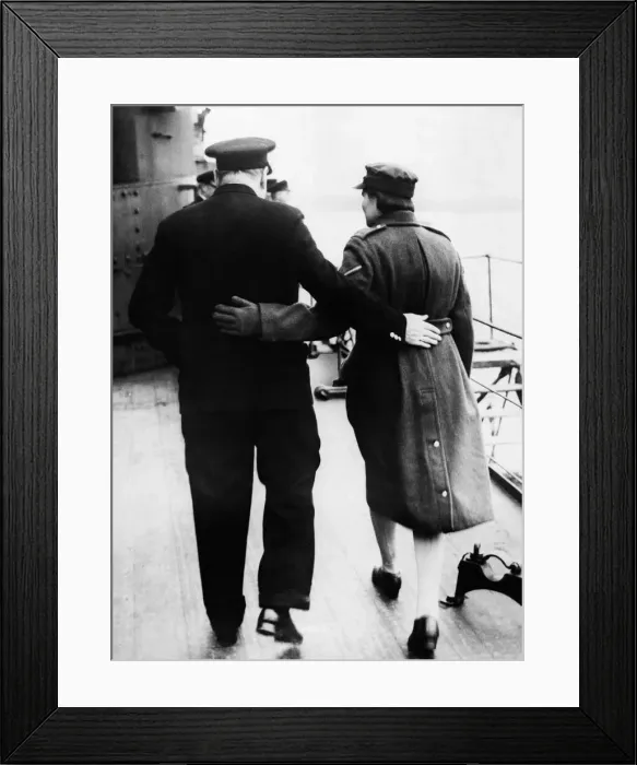 Framed Print : Winston Churchills visit to America; taken at the Port of Embarkation on board HMS Framed Print : Winston Churchills visit to America; taken at the Port of Embarkation on board HMS
