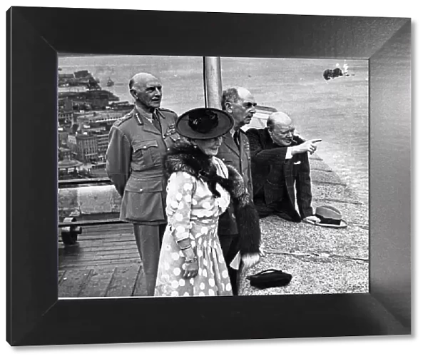 British Prime Minister Winston Churchill with The Earl and Countess of Athlone