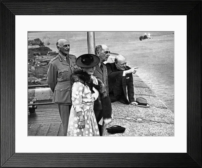 Framed Print : British Prime Minister Winston Churchill with The Earl and Countess of Athlone Framed Print : British Prime Minister Winston Churchill with The Earl and Countess of Athlone