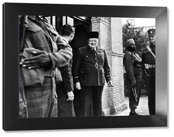 British Prime Minister Winston Churchill in Tehran for the conference with American