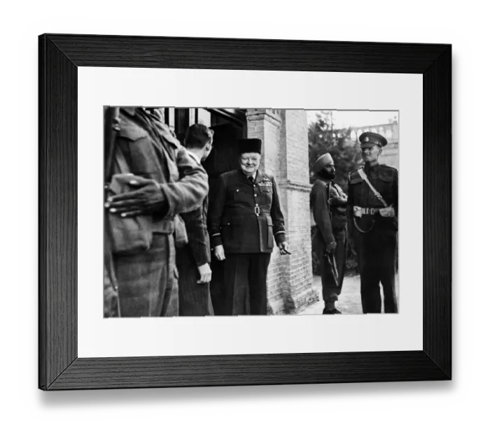 Framed Print : British Prime Minister Winston Churchill in Tehran for the conference with American