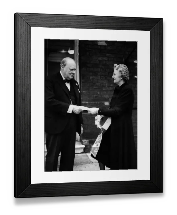 Framed Print : British Prime Minister Winston Churchill is his wife Lady Churchill Framed Print : British Prime Minister Winston Churchill is his wife Lady Churchill