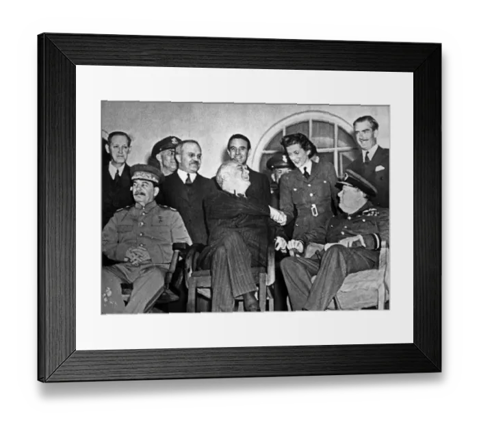 Framed Print : British Prime Minister Winston Churchill with American President Franklin D Roosevelt Framed Print : British Prime Minister Winston Churchill with American President Franklin D Roosevelt