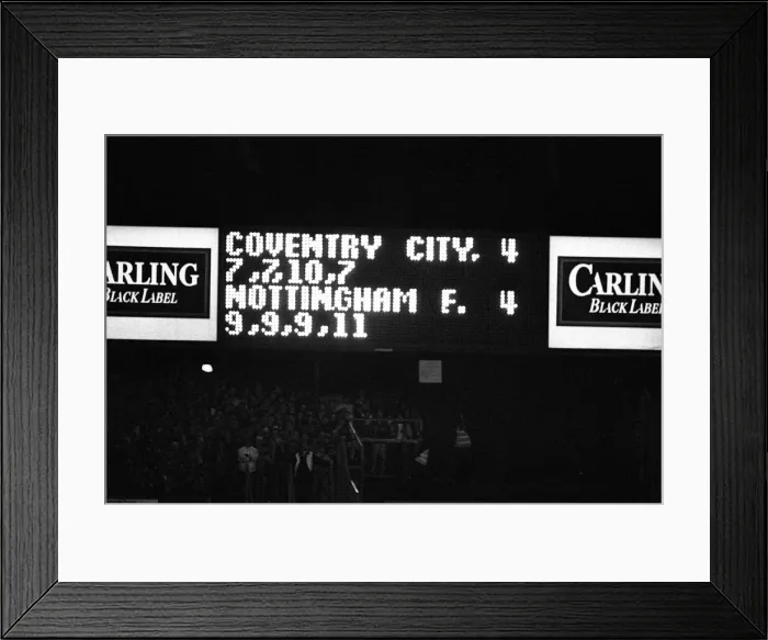 Framed Print : Coventry City 5 v Nottingham Forest 4. Fourth round of the Rumbelows Cup Framed Print : Coventry City 5 v Nottingham Forest 4. Fourth round of the Rumbelows Cup