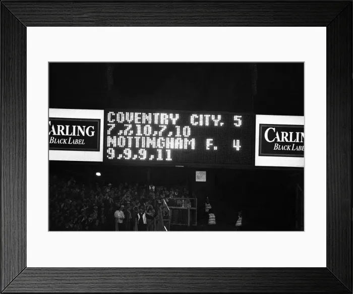 Framed Print : Coventry City 5 v Nottingham Forest 4. Fourth round of the Rumbelows Cup Framed Print : Coventry City 5 v Nottingham Forest 4. Fourth round of the Rumbelows Cup