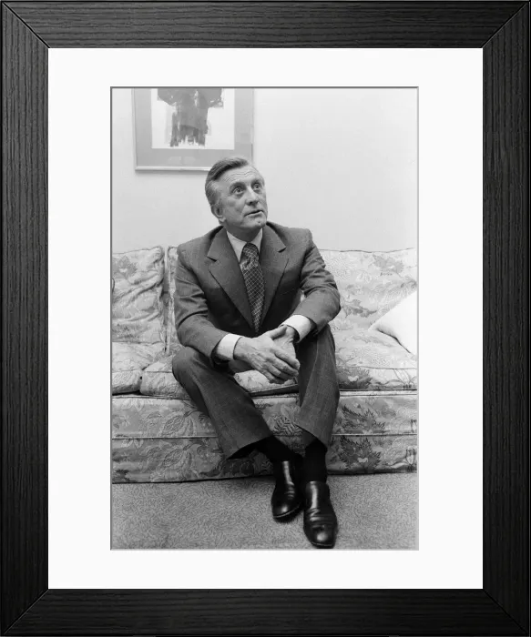 Framed Print : Actor Kirk Douglas pictured in London. 22nd November 1973 Framed Print : Actor Kirk Douglas pictured in London. 22nd November 1973