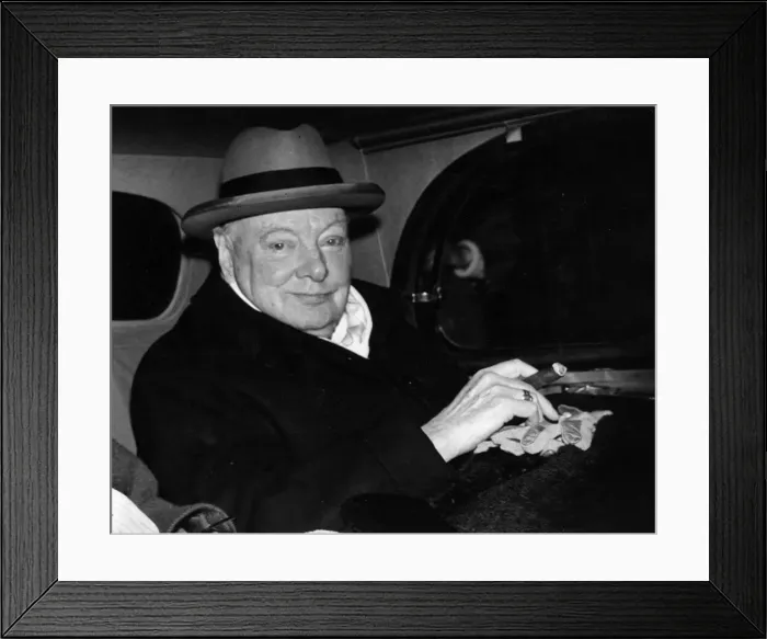 Framed Print : Winston Churchill leaves his home in Hyde Park gate, Londonfor Chartwell where he weill Framed Print : Winston Churchill leaves his home in Hyde Park gate, Londonfor Chartwell where he weill