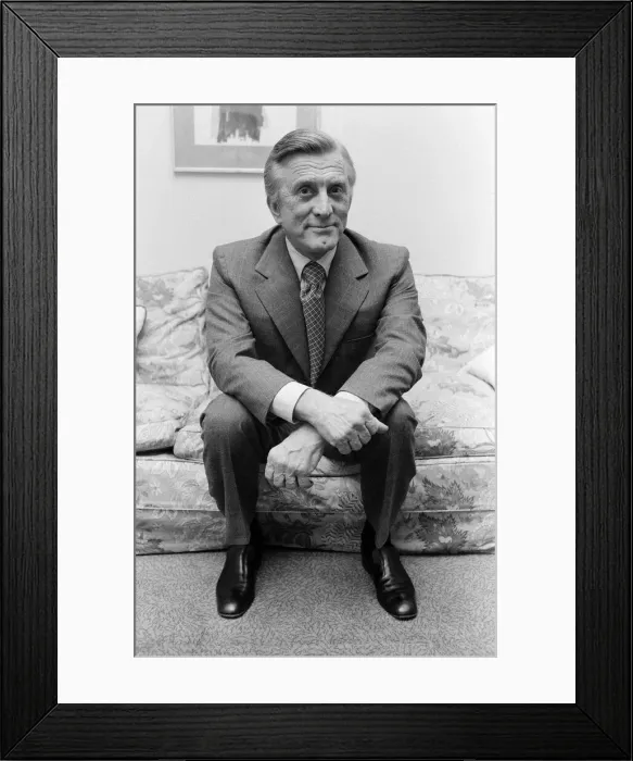 Framed Print : Actor Kirk Douglas pictured in London. 22nd November 1973 Framed Print : Actor Kirk Douglas pictured in London. 22nd November 1973
