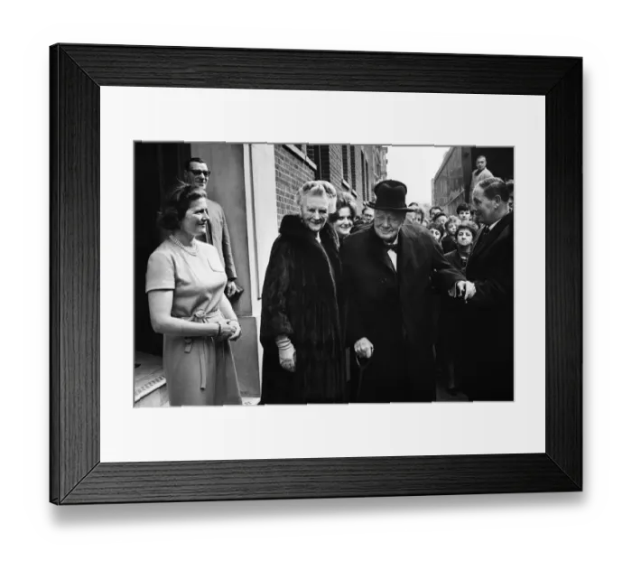 Framed Print : Winston Churchill with his wife Lady Churchill on her birthday. 1st April 1963 Framed Print : Winston Churchill with his wife Lady Churchill on her birthday. 1st April 1963