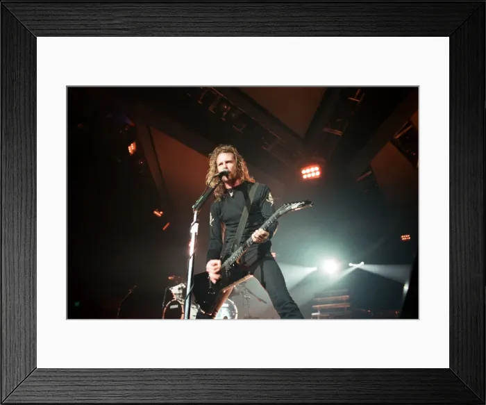 Framed Print : Metallica in concert at the NEC Arena, Birmingham. James Hetfield Framed Print : Metallica in concert at the NEC Arena, Birmingham. James Hetfield
