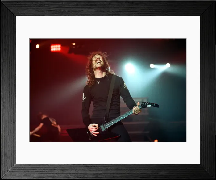 Framed Print : Metallica in concert at the NEC Arena, Birmingham. James Hetfield Framed Print : Metallica in concert at the NEC Arena, Birmingham. James Hetfield