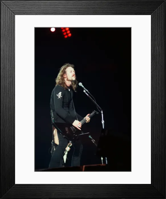 Framed Print : Metallica in concert at the NEC Arena, Birmingham. James Hetfield Framed Print : Metallica in concert at the NEC Arena, Birmingham. James Hetfield