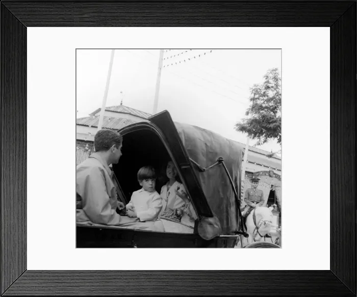 Framed Print : Jacqueline Bouvier Kennedy Mrs. Kennedyand little John F