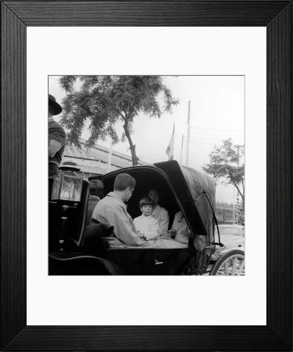 Framed Print : Jacqueline Bouvier Kennedy Mrs. Kennedy and little John F
