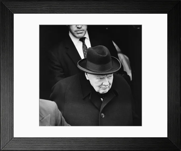 Framed Print : Winston Churchill leaving his home at Hyde Park Gate, London. 19th May 1961 Framed Print : Winston Churchill leaving his home at Hyde Park Gate, London. 19th May 1961