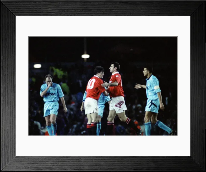 Framed Print : English Premier League match at Old Trafford. Manchester United 2 v Manchester City Framed Print : English Premier League match at Old Trafford. Manchester United 2 v Manchester City