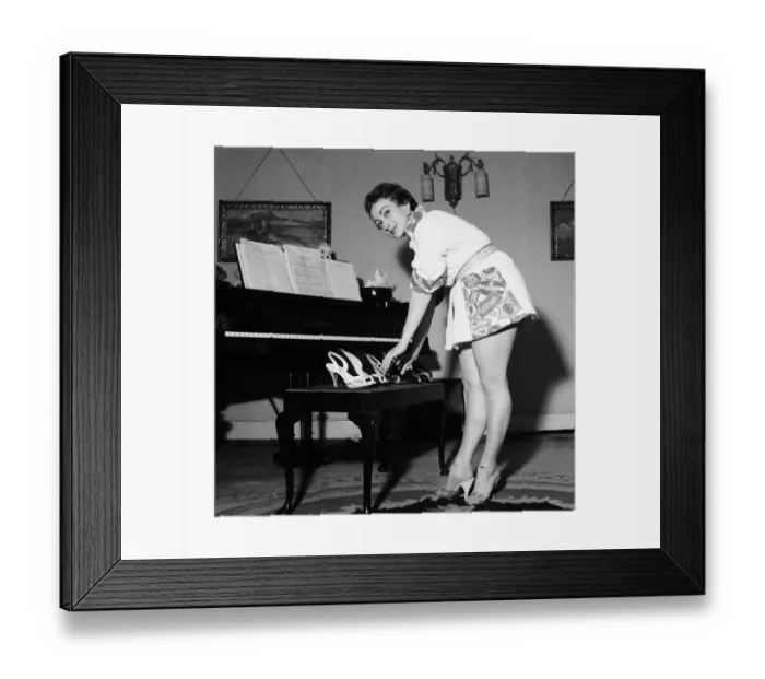 Framed Print : Musician Cherry Wainer. 15th January 1956