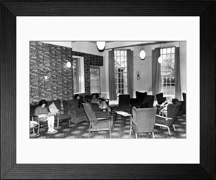 Framed Print : The day room at Whitchurch Hospital, Cardiff. 22nd April 1970 Framed Print : The day room at Whitchurch Hospital, Cardiff. 22nd April 1970