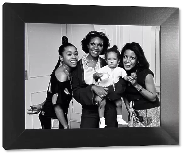 The Supremes, left to right, Susaye Greene, Mary Wilson with her 12 month old baby