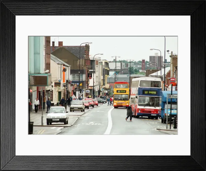 Framed Print : Gateshead High Street. 3rd August 1998