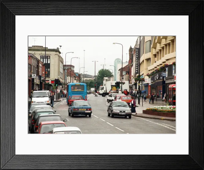 Framed Print : Gateshead High Street. 3rd August 1998